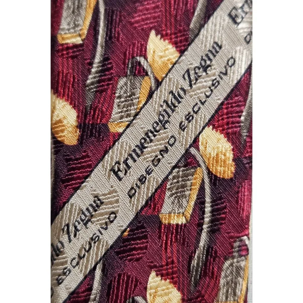 Ermenegildo Zegna Silk Tie Made In Italy Floral 59